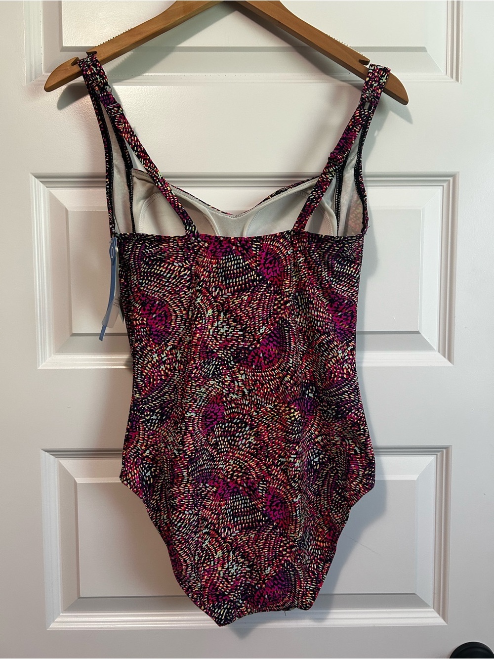NWT Christina D-Cup Colourful Vibrant Patterned One-Piece Swimsuit Size 8 - Picture 2 of 5